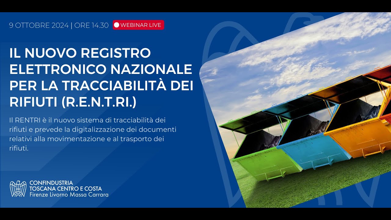 Disponibile il webinar “Il Nuovo Registro Elettronico Nazionale per la Tracciabilità dei Rifiuti”